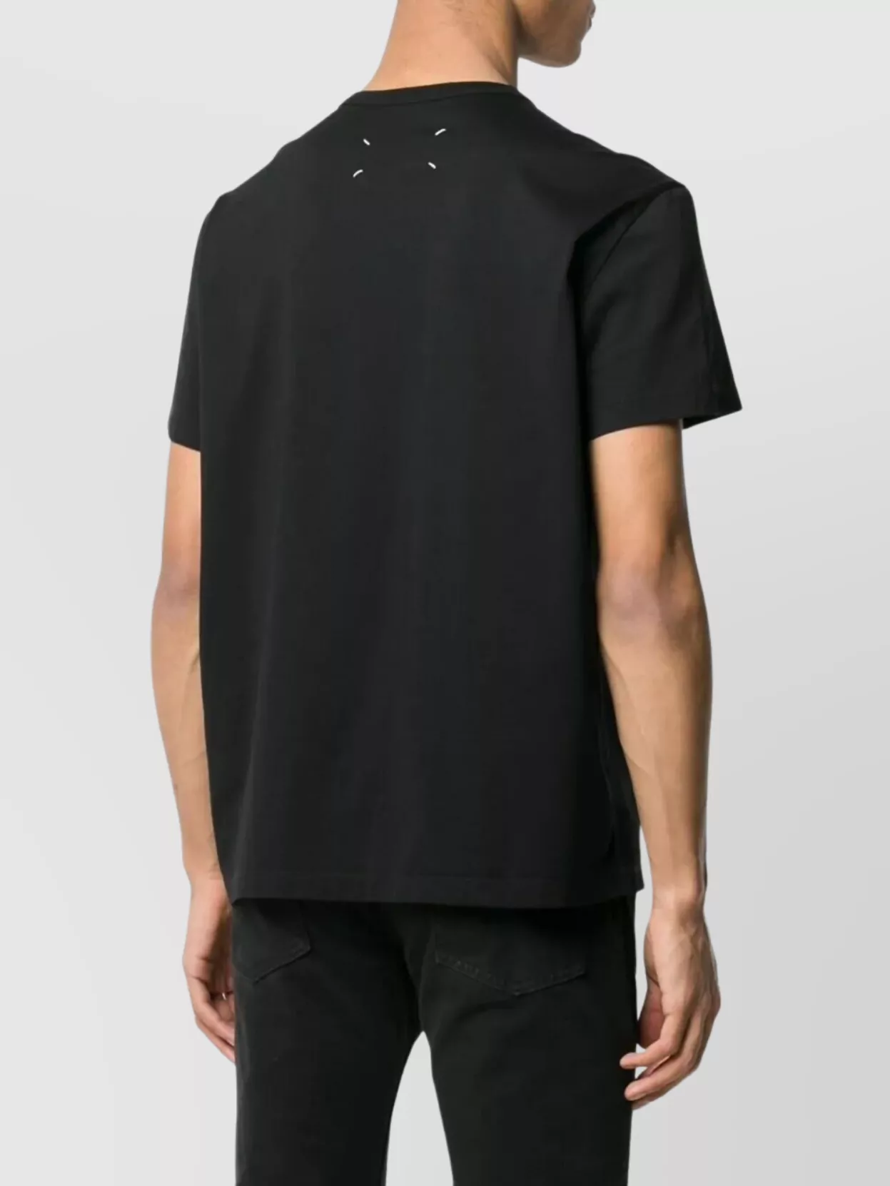 Maison Margiela Jersey T-Shirt With Distorted Logo Design