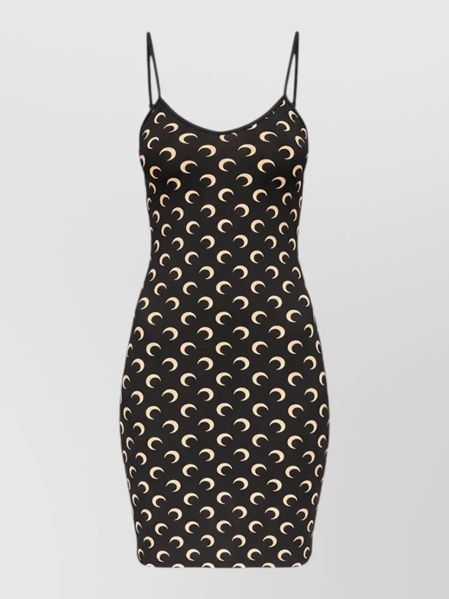 Marine Serre printed jersey strappy mini dress