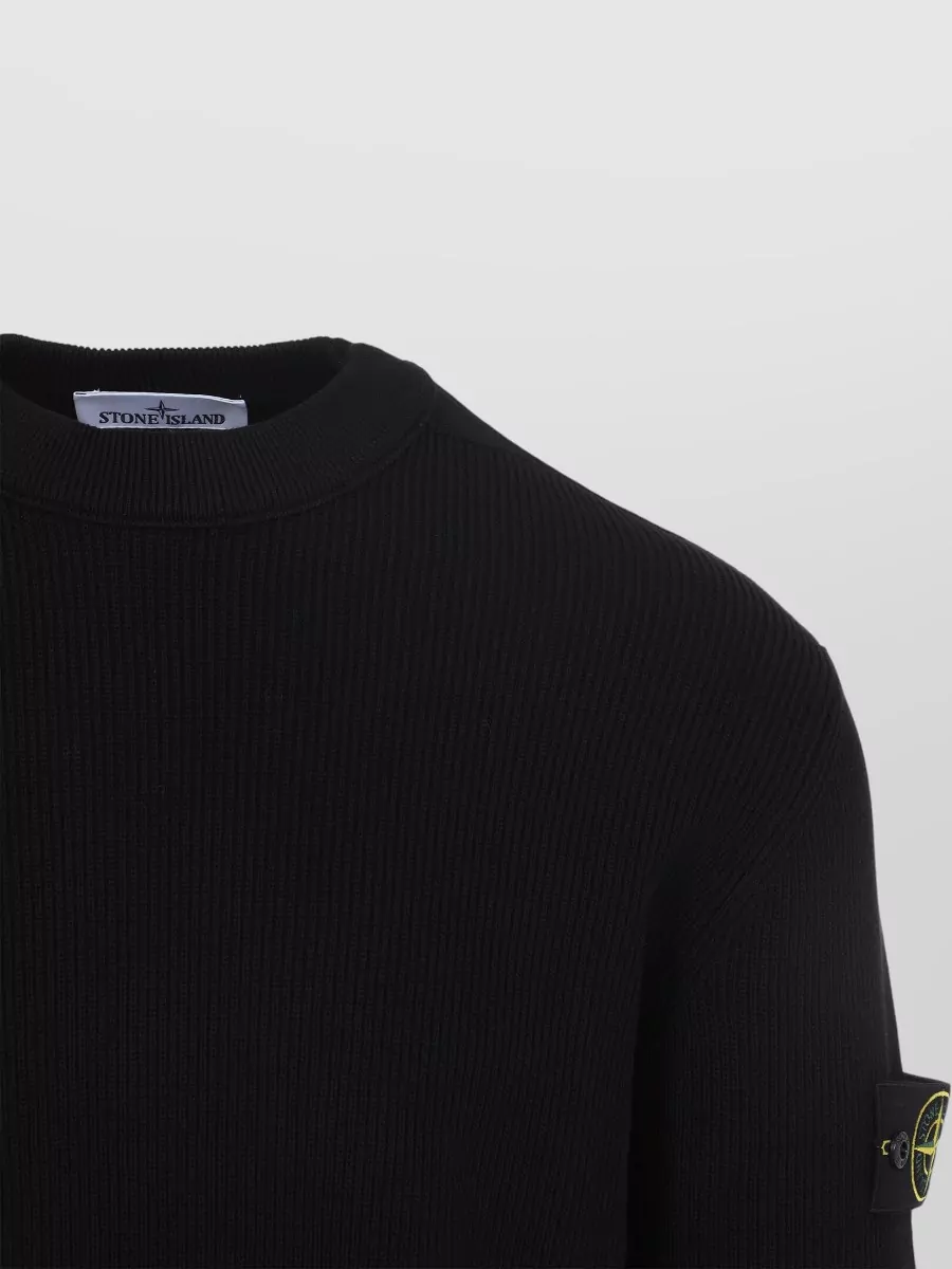 Stone Island Crew Neck Long Sleeve Ribbed Knit