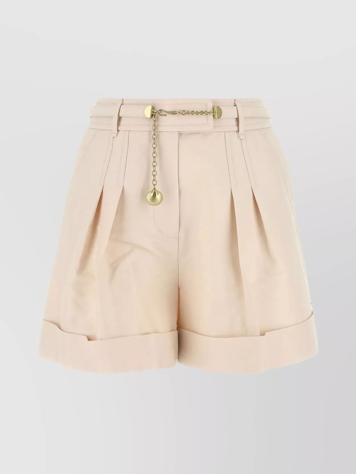 Shop Zimmermann Wool Blend High Waist Shorts In Cream