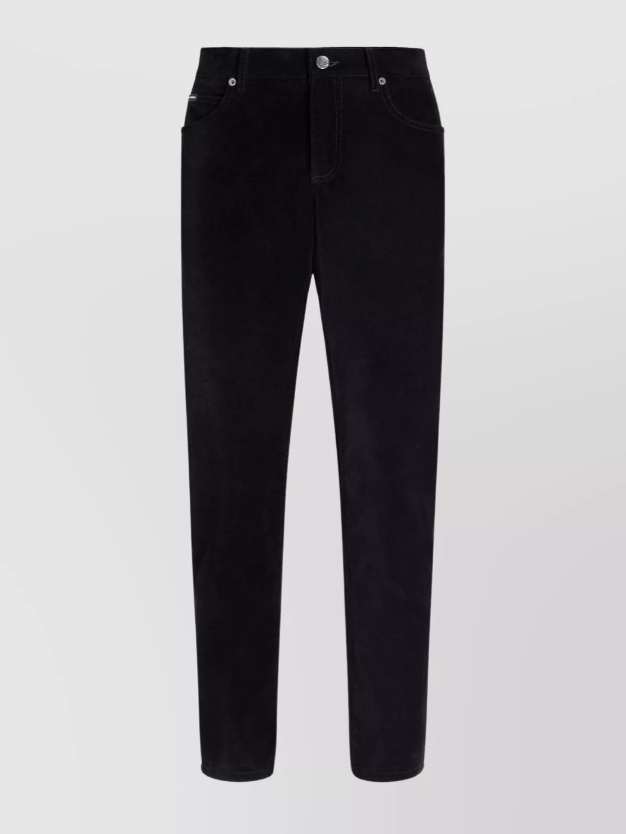 Dolce & Gabbana Straight Trousers With Five-pocket And Belt Loops In Black