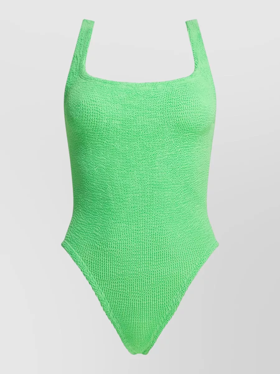 Hunza G Crinkled One-Shoulder Swimsuit