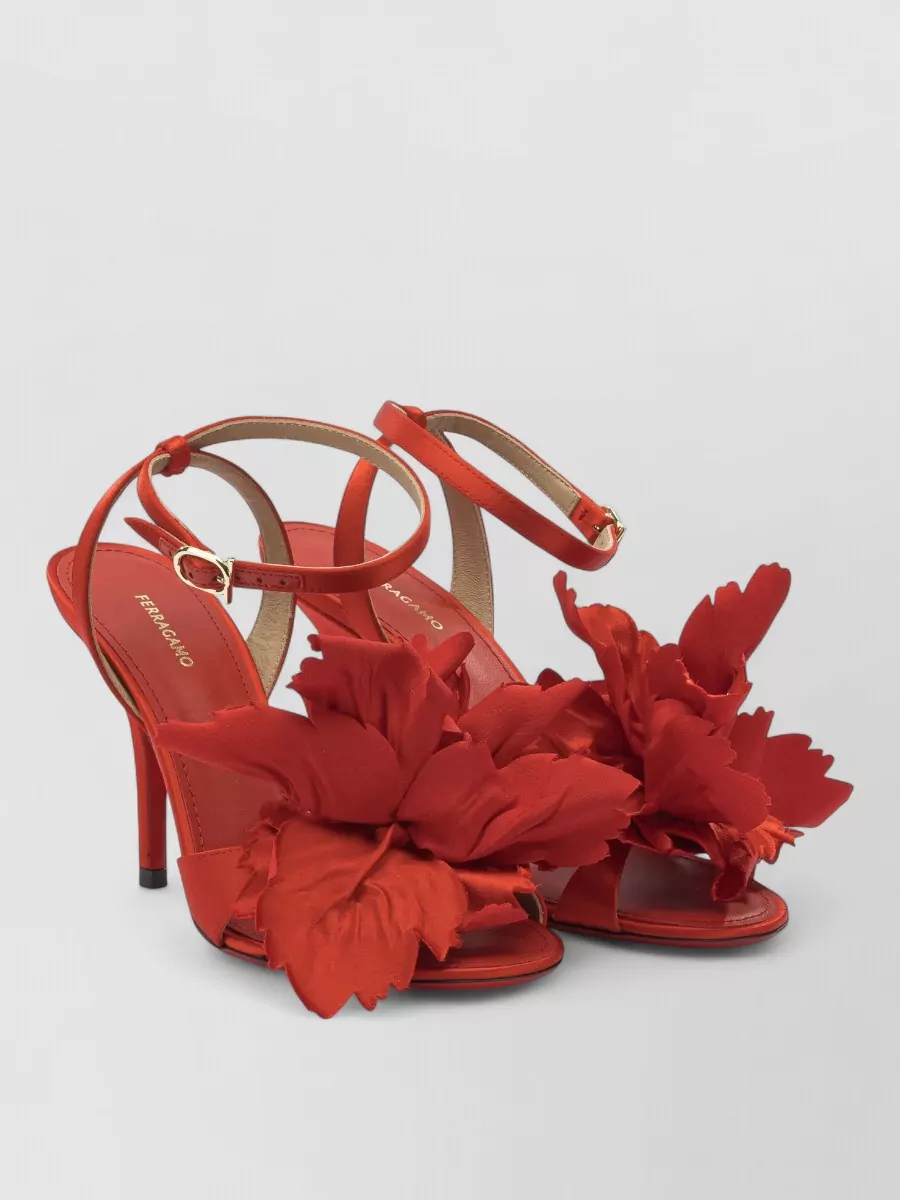 Ferragamo Floral Open Toe Sandals 90 Mm