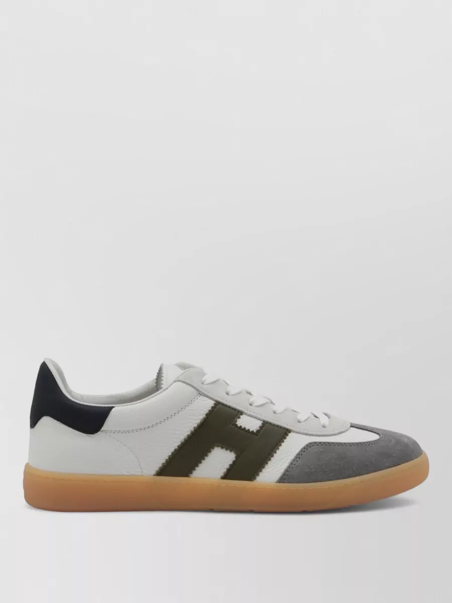 Hogan Casual Sneakers With Contrast Sole And Suede Accents