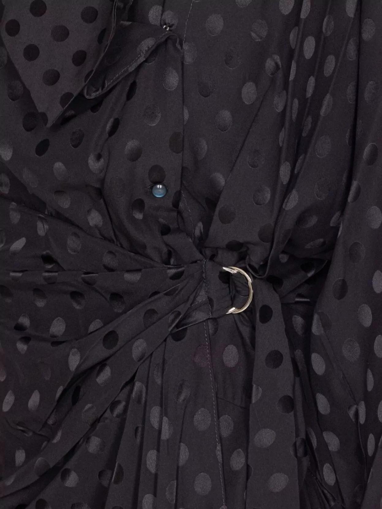 Isabel Marant Dots Print Wrap Dress Belted Waist