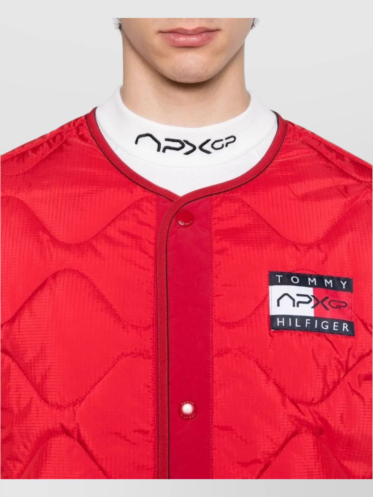 Tommy Hilfiger Quilted Front Pockets Ribbed Cuffs Sweatshirt