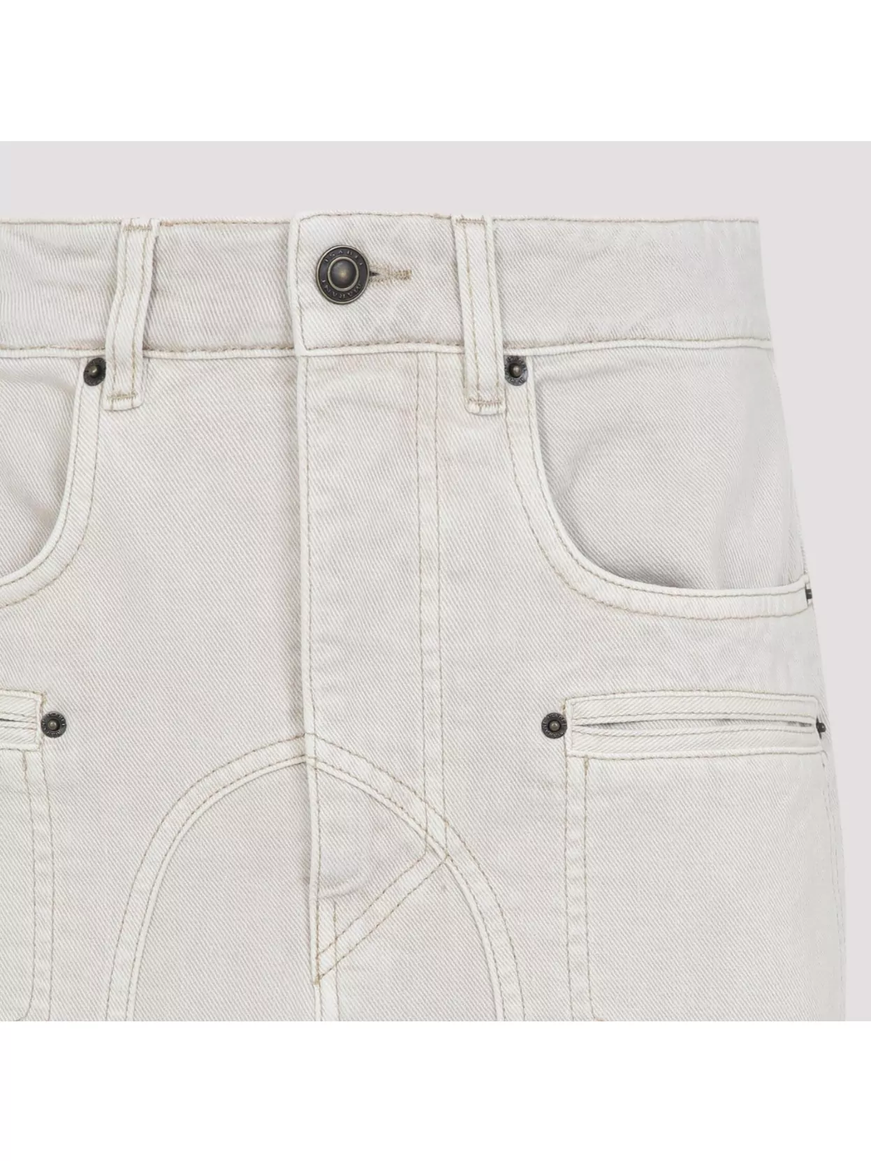 Shop Isabel Marant Britt Denim Midi Skirt