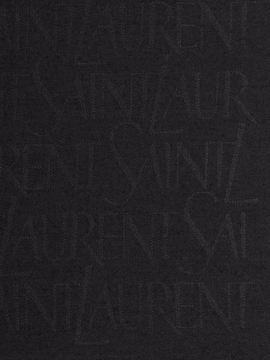 Saint Laurent Silk Wool Square Scarf