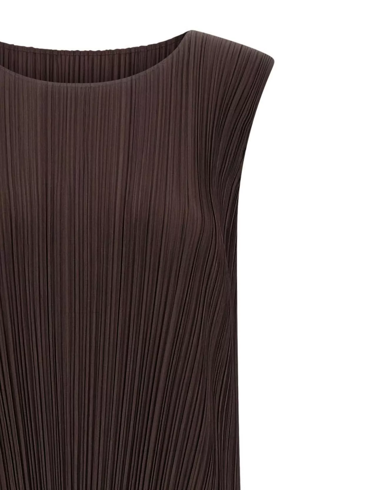 Pleats Please Issey Miyake July Midi Dress Round Neckline