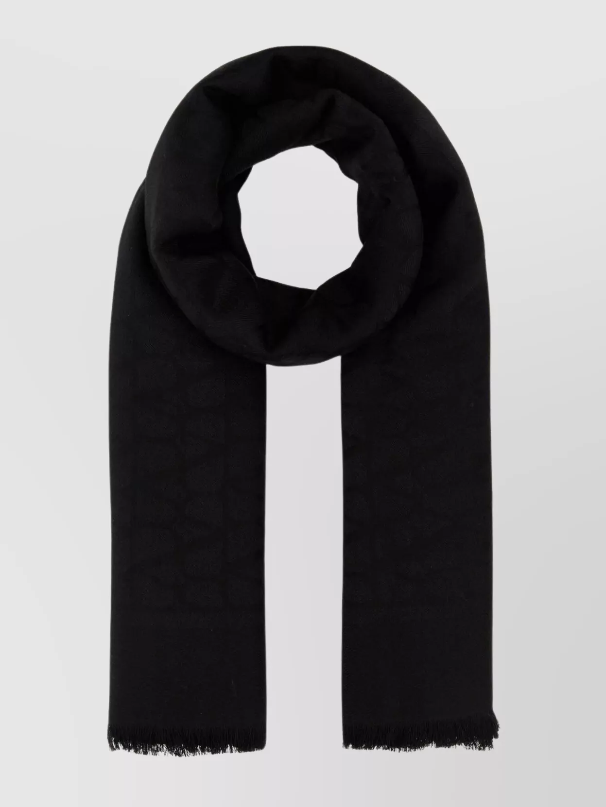 Valentino Luxurious Wool Blend Scarf In Black