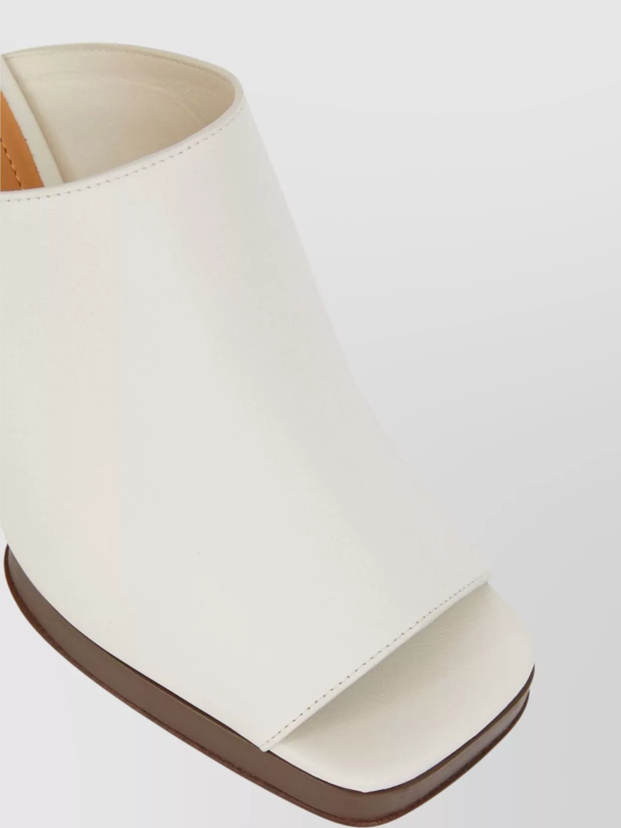 Tod's Leather Square Toe Platform Mules
