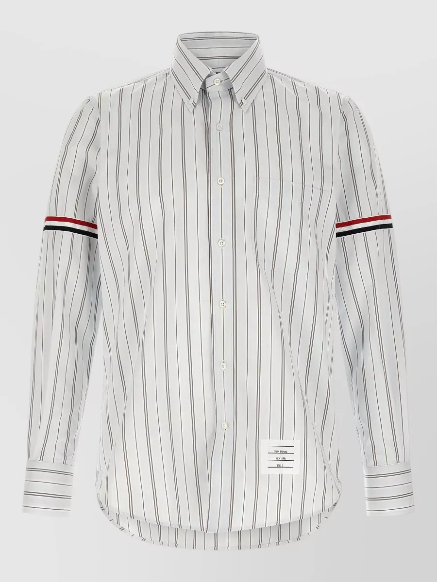 Thom Browne Striped cotton poplin shirt
