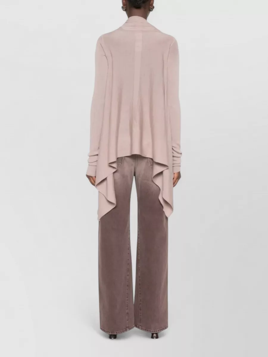Rick Owens Medium Wrap Jacket Open Front Design In Pink