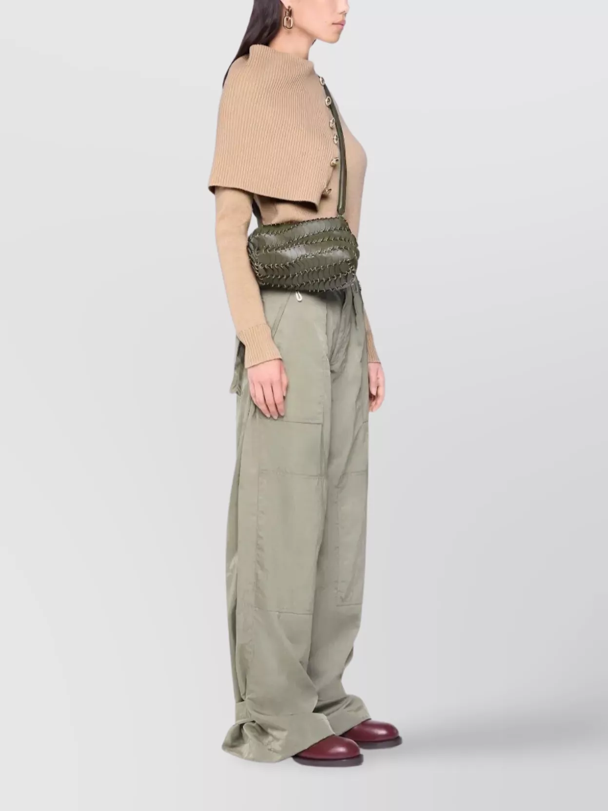Paco Rabanne High Neck Knit Sweater
