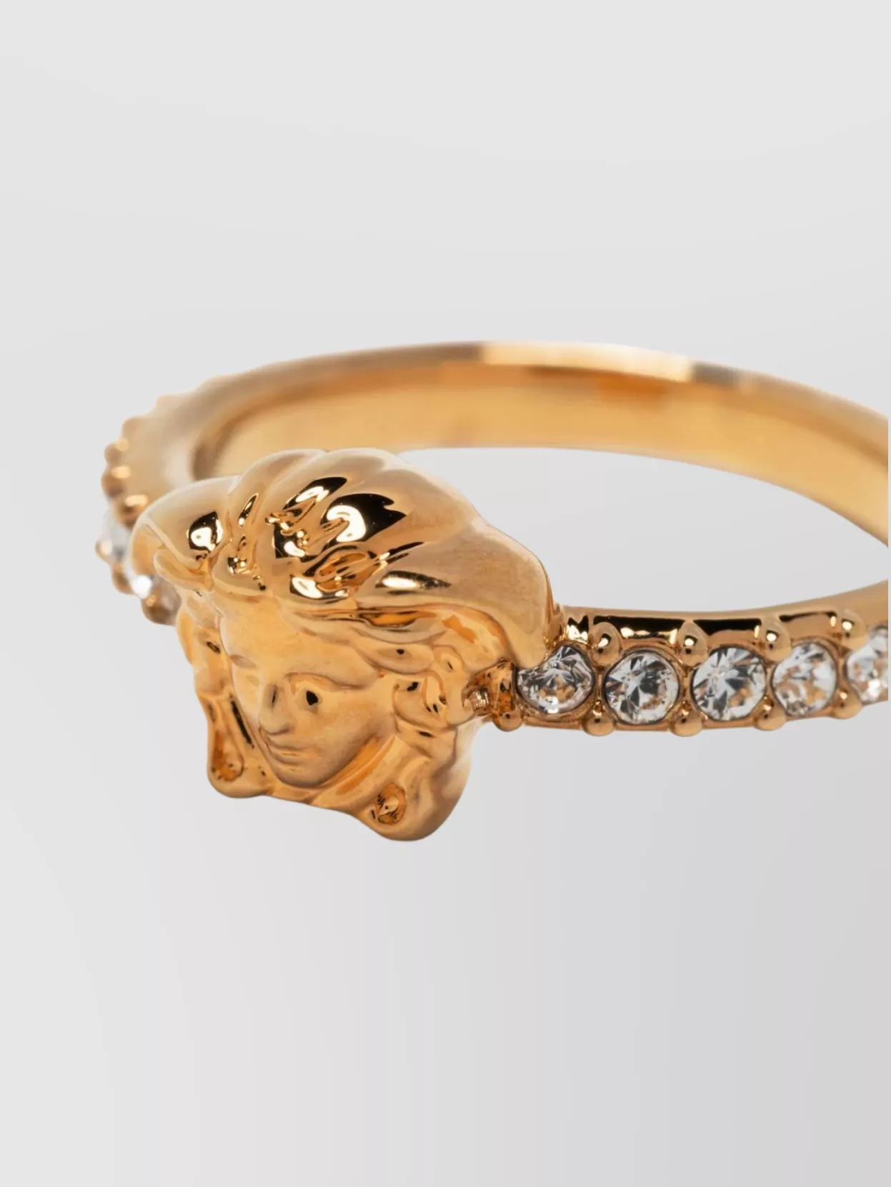 Versace Gold Crystal 'la Medusa' Ring