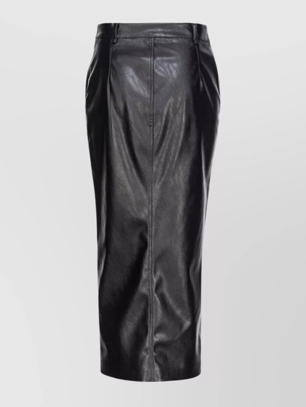 Pinko High Waist Metallic Finish Skirts With Back Slit