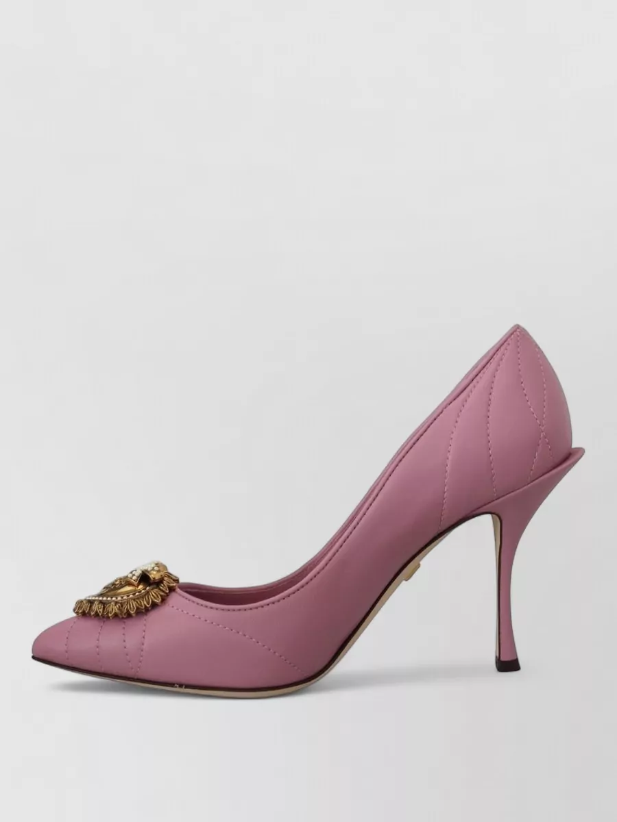 Dolce&Gabbana Leather Quilted Embellished Pumps