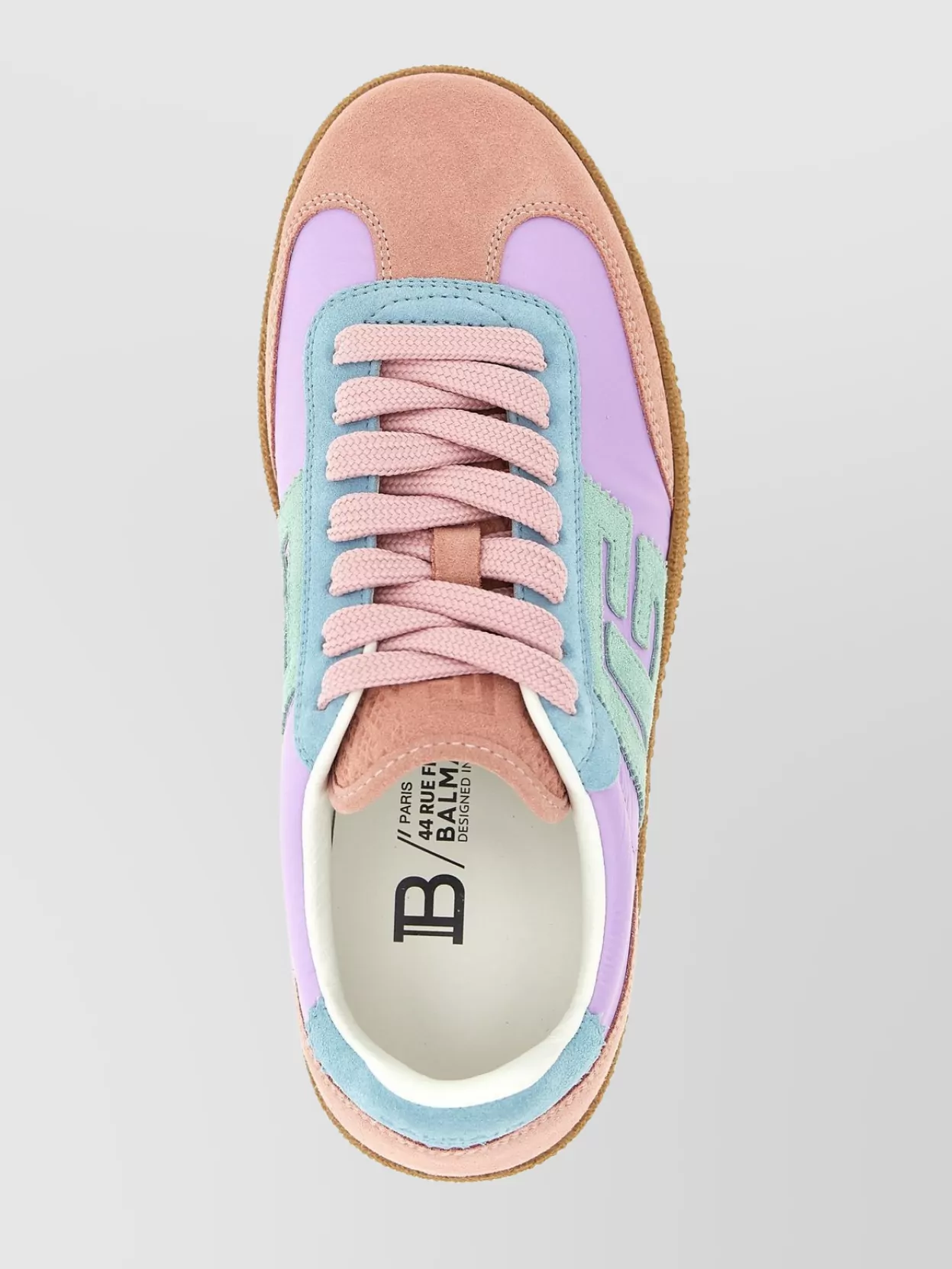 Balmain Swan Suede Rubber Sole Sneakers