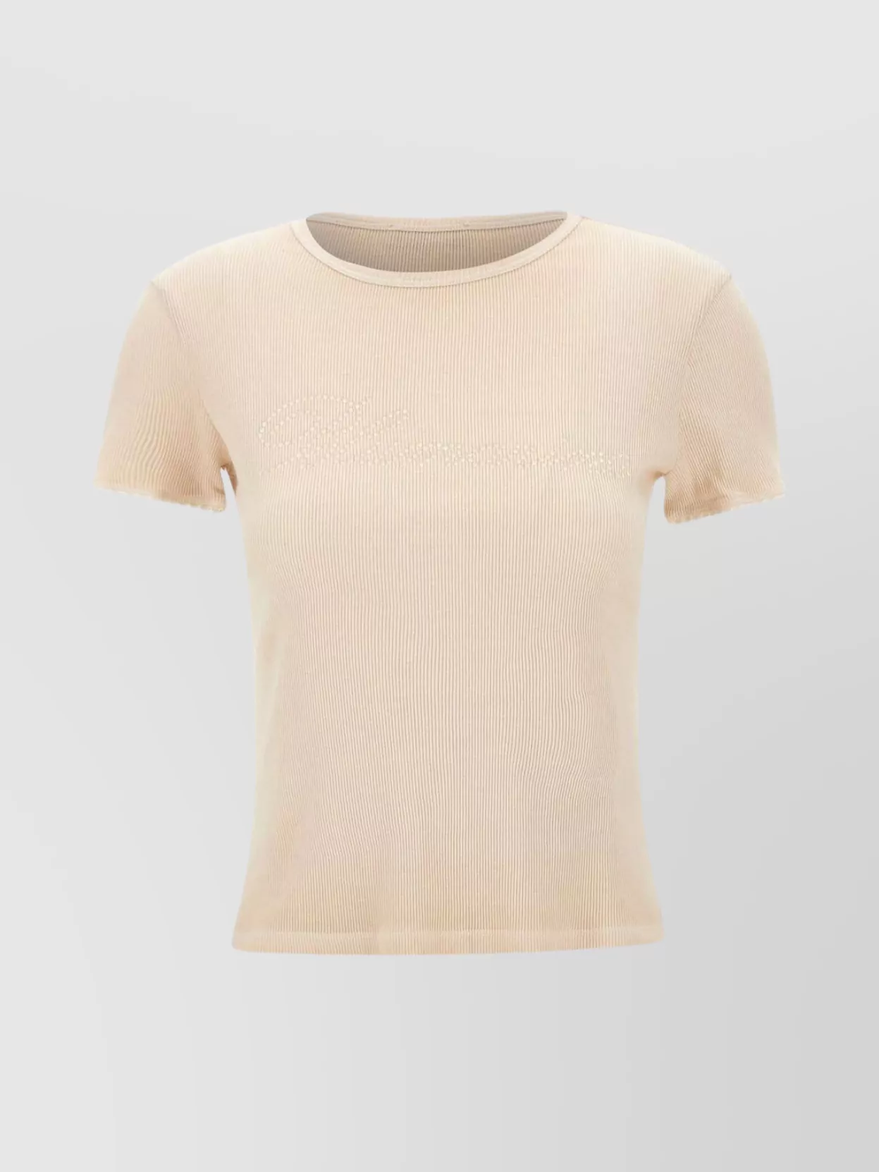 Blumarine Rhinestone Embroidered Cotton T-shirt