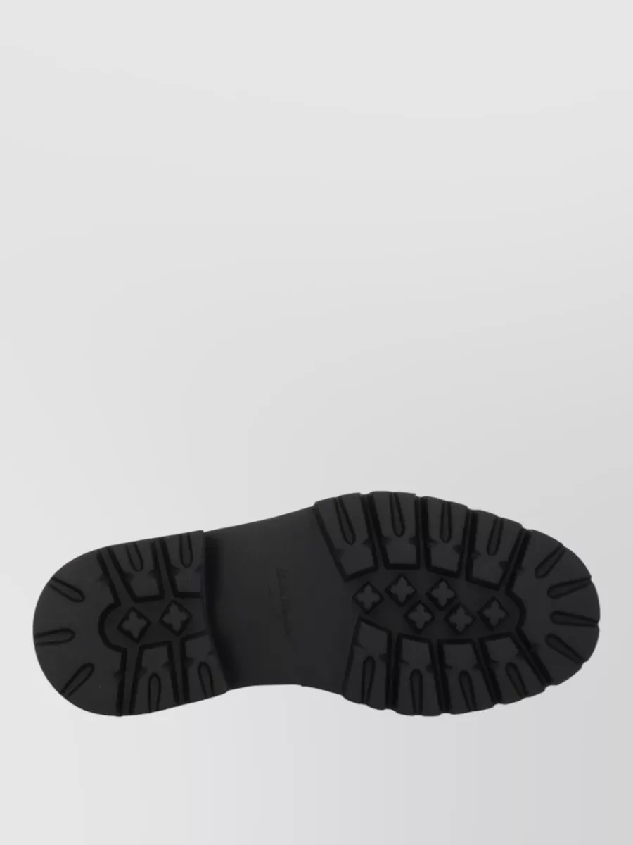 Ferragamo Loafers Chunky Sole Round Toe Design