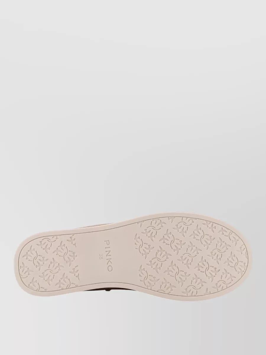 Pinko Loafers Lace Detail Rubber Sole Moccasins