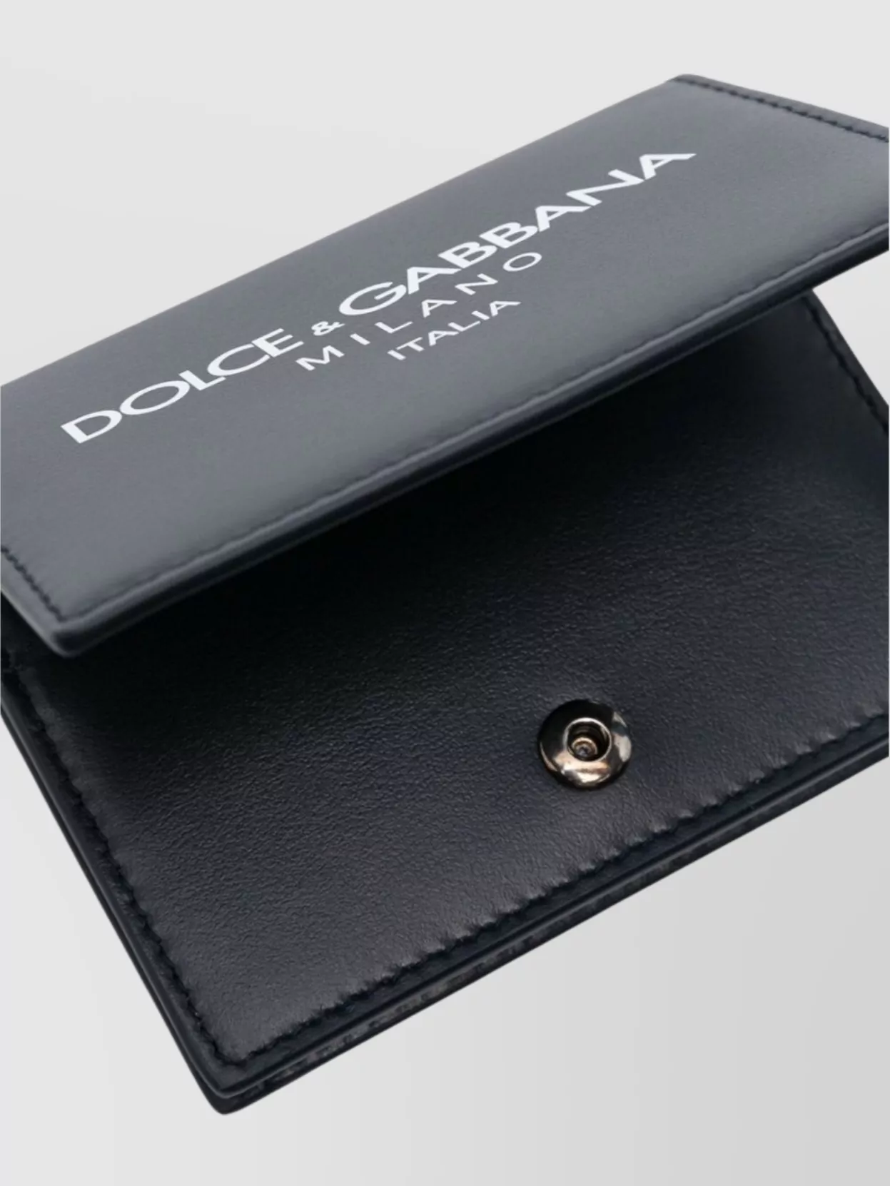 Dolce&Gabbana Island Stamp Leather Bi-Fold Wallet