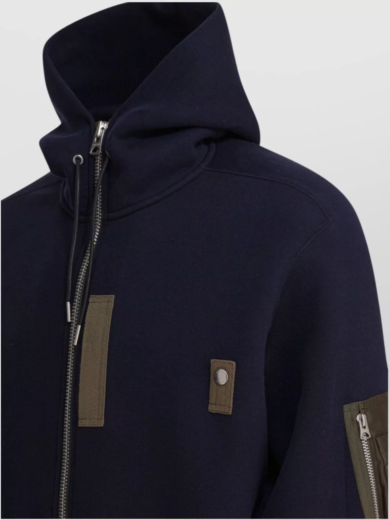 Sacai Hooded Knitwear With Ribbed Hem