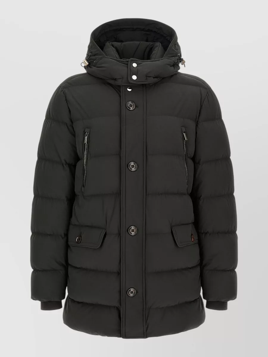 Moorer Wool Cashmere Quilted Down Padded Coat