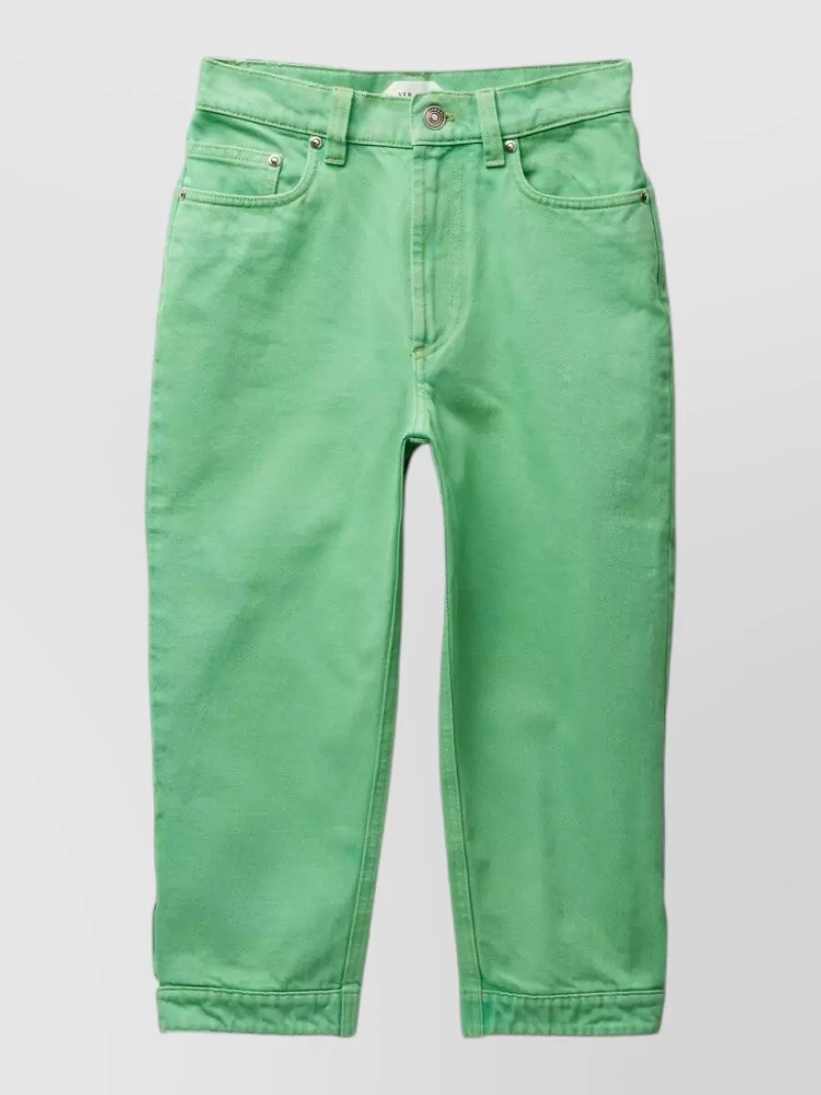 Versace denim regular-fit cropped straight-leg jeans