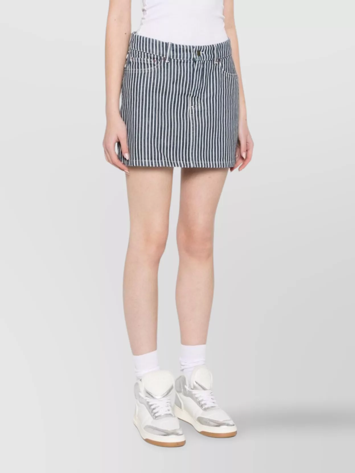 A.p.c. Cotton Skirt Stripe Detailing