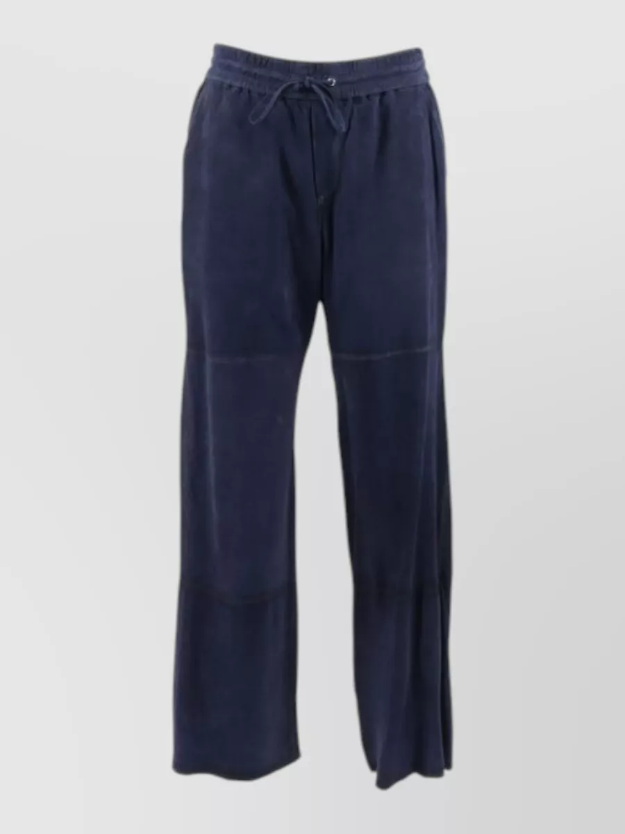 Parosh Suede Wide-Leg Trousers