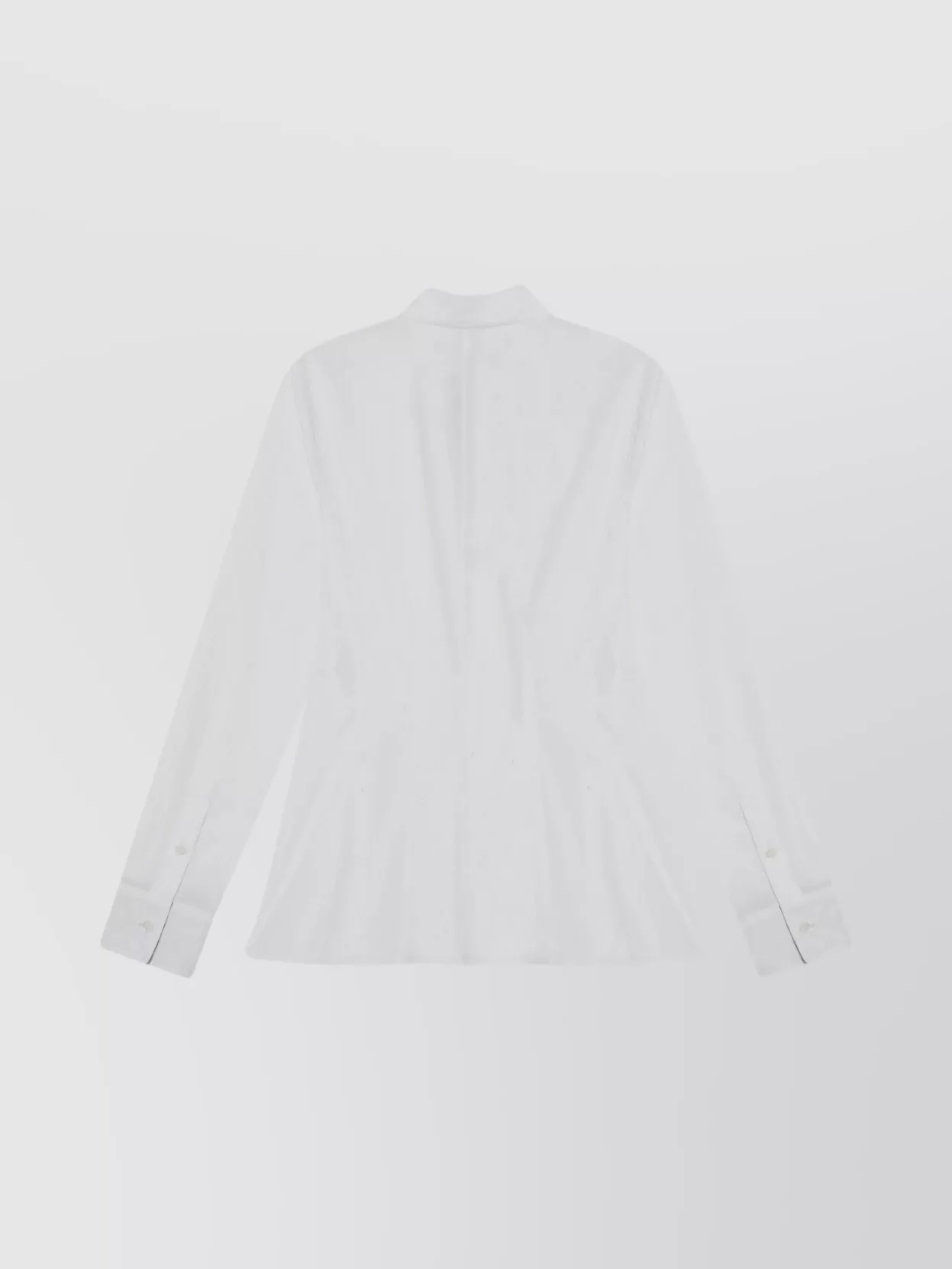 Burberry Slim Fit Shirt Featuring Pointed Collar In White