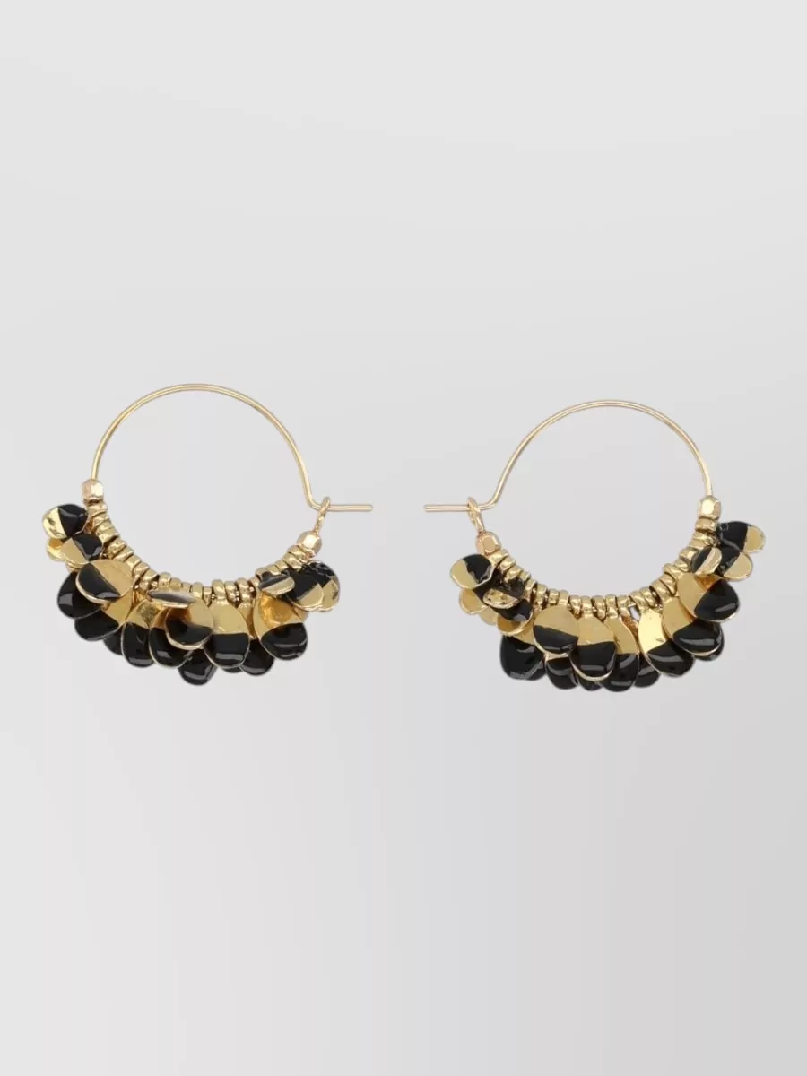 Isabel Marant Mixed Metal Hoop Earrings With Dangle Elements