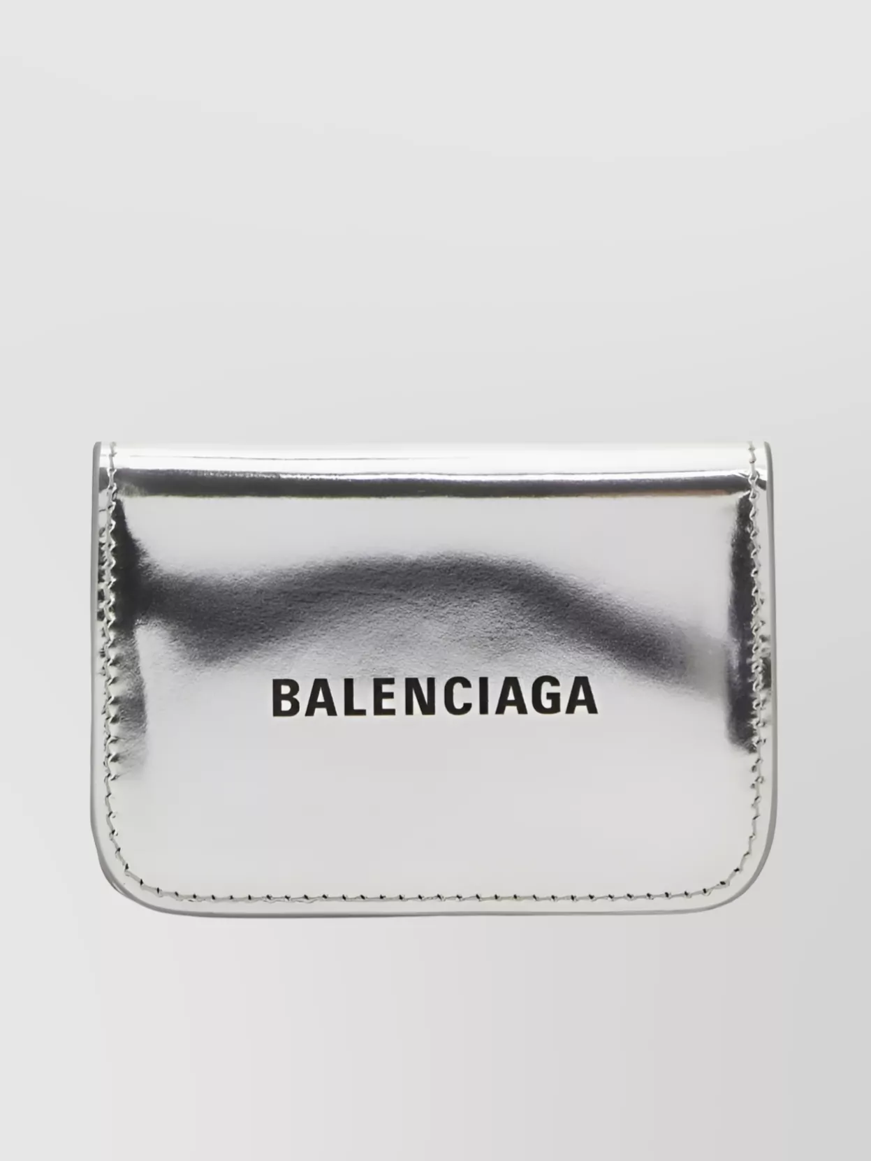Shop Balenciaga Modern Metallic Rectangular Wallet