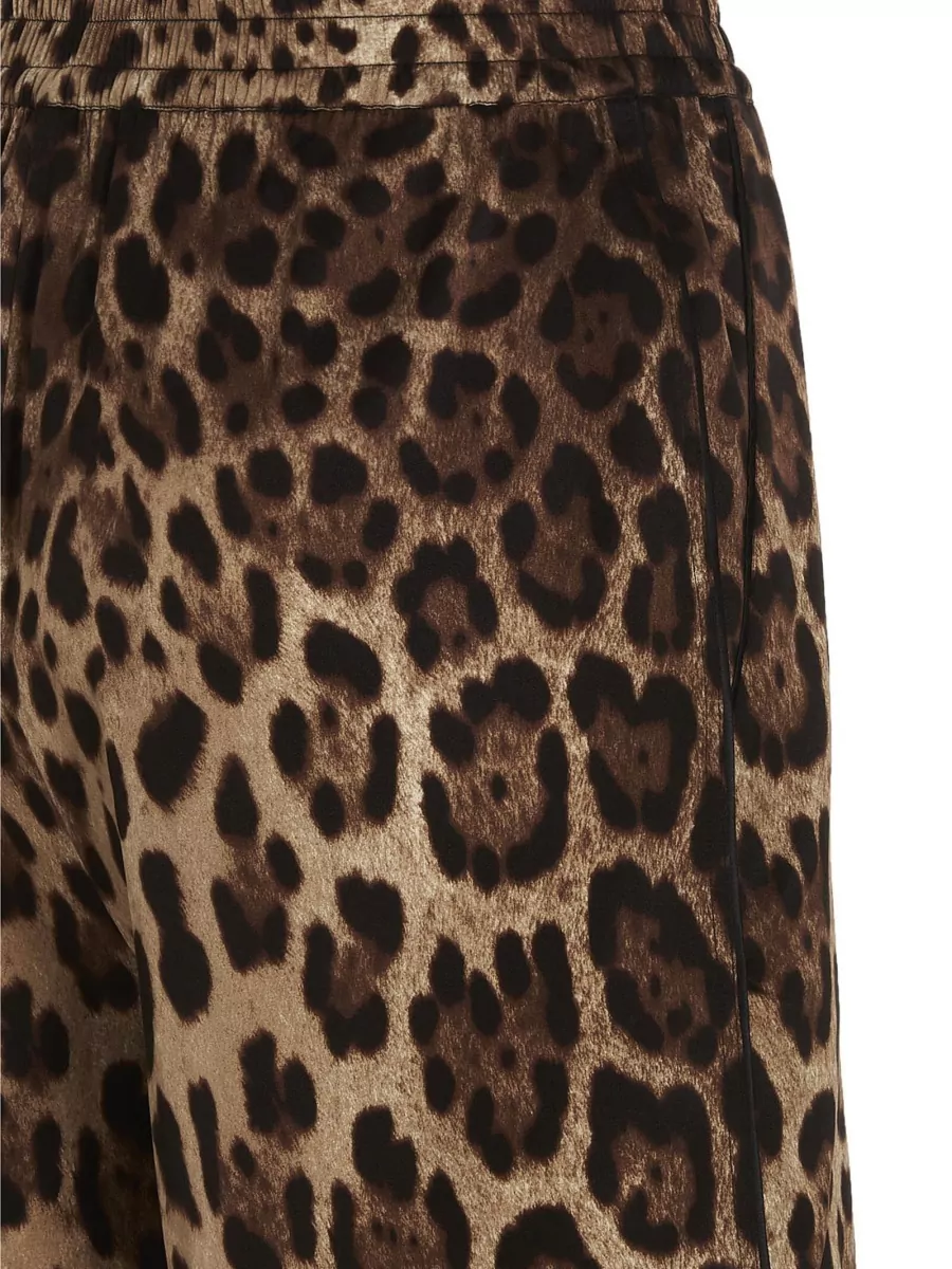 Dolce&Gabbana Knee Length Animal Print Pleated Shorts