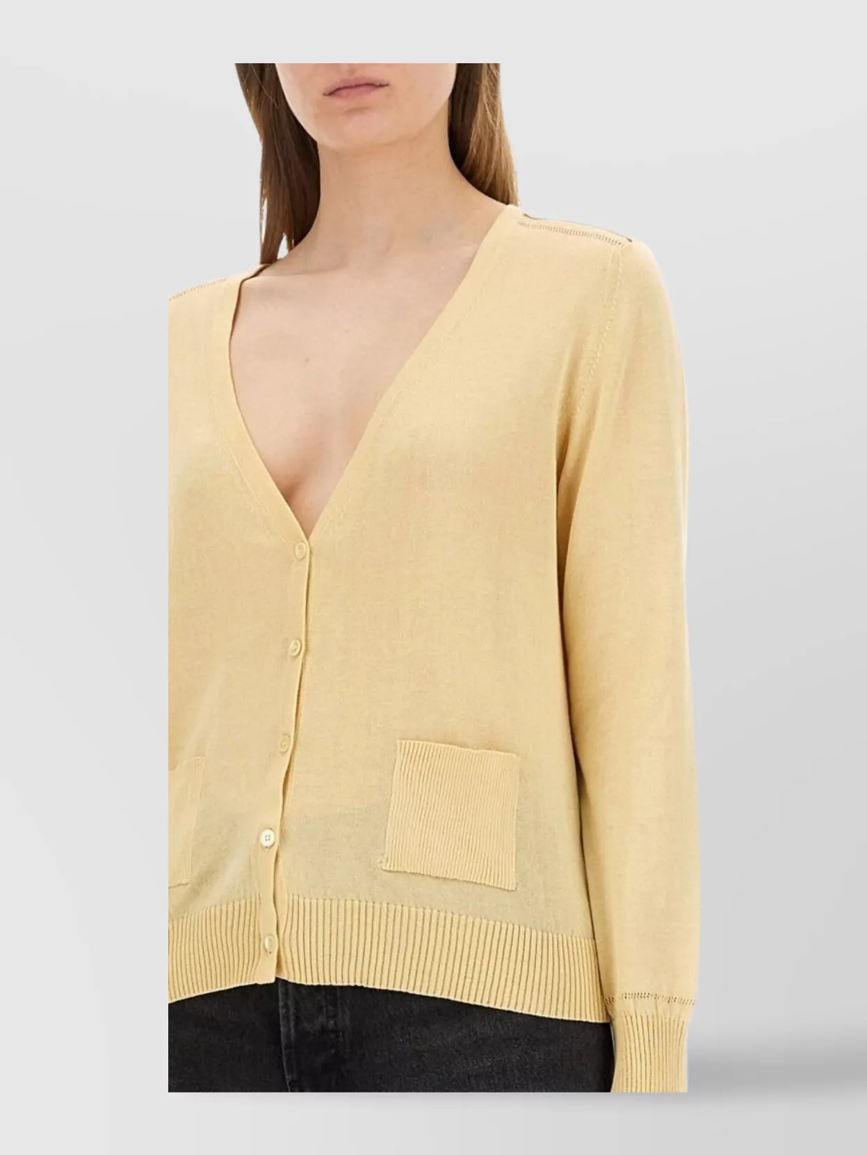 Shop Paul Smith V-neck Knit Cardigan With Ribbed Cuffs And Pockets