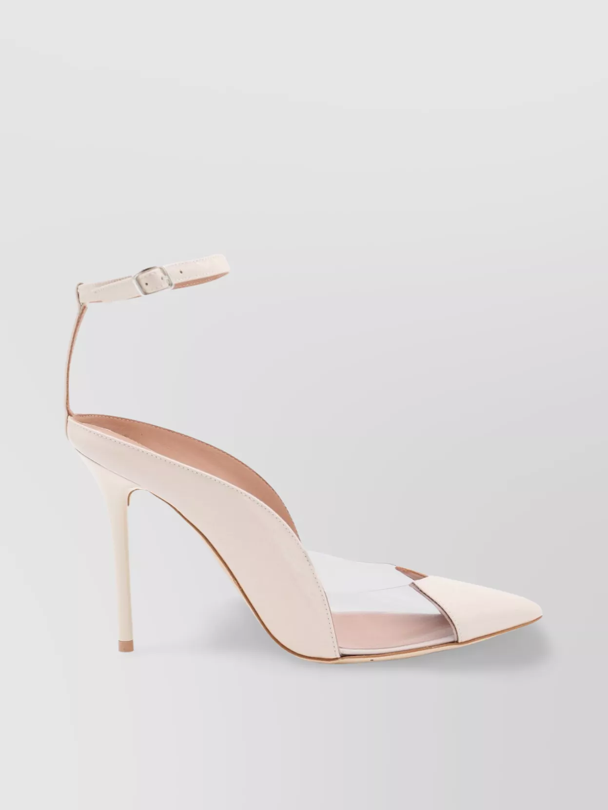 Malone Souliers 100mm Malia Ankle-strap Pumps In Nude