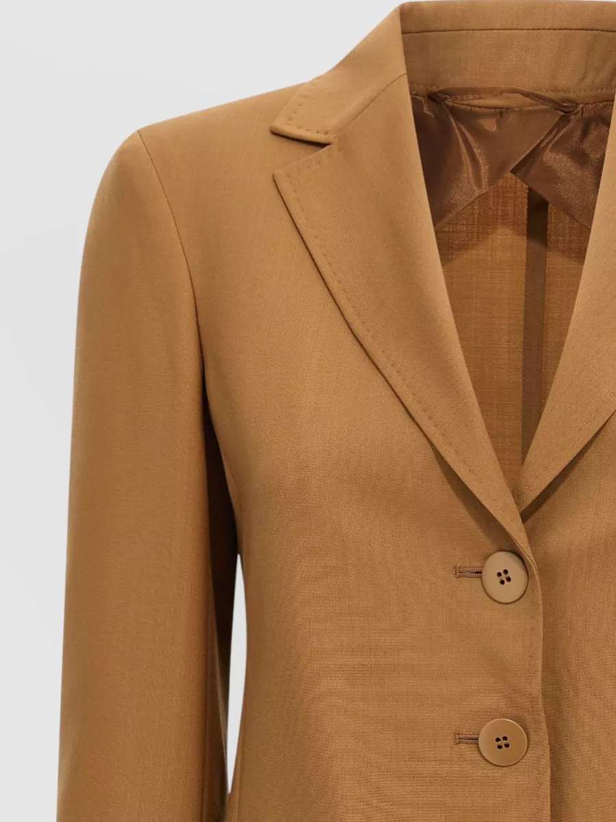 S Max Mara Virgin Wool Single-Breasted Blazer
