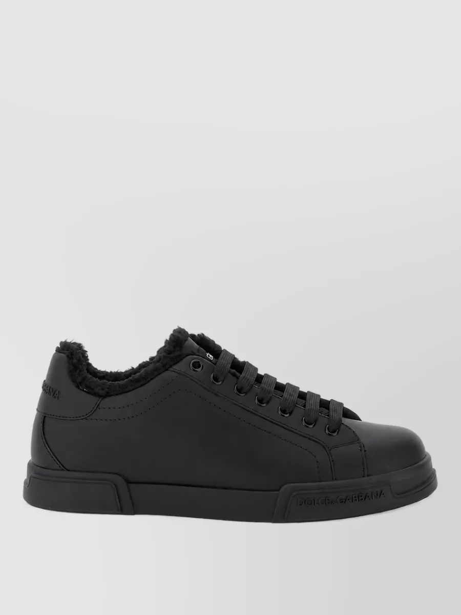 Dolce&Gabbana Leather portofino light lace-up sneakers