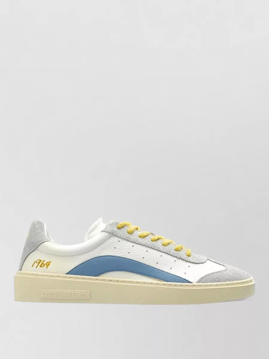 Dsquared2 Sneakers Contrast Panel Flat Sole Round Toe
