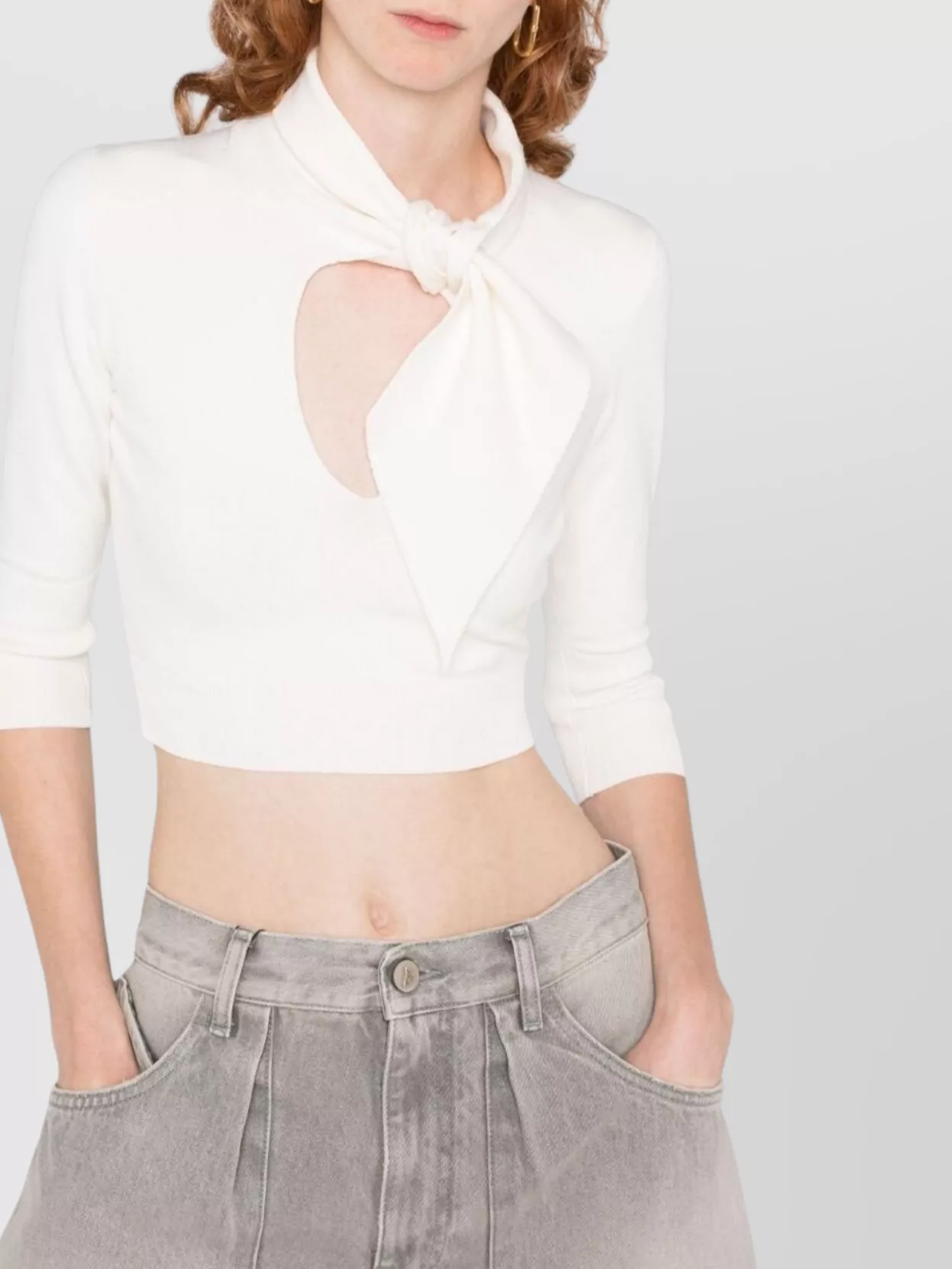 The Attico Catlin Stretch Viscose Knit Sweater