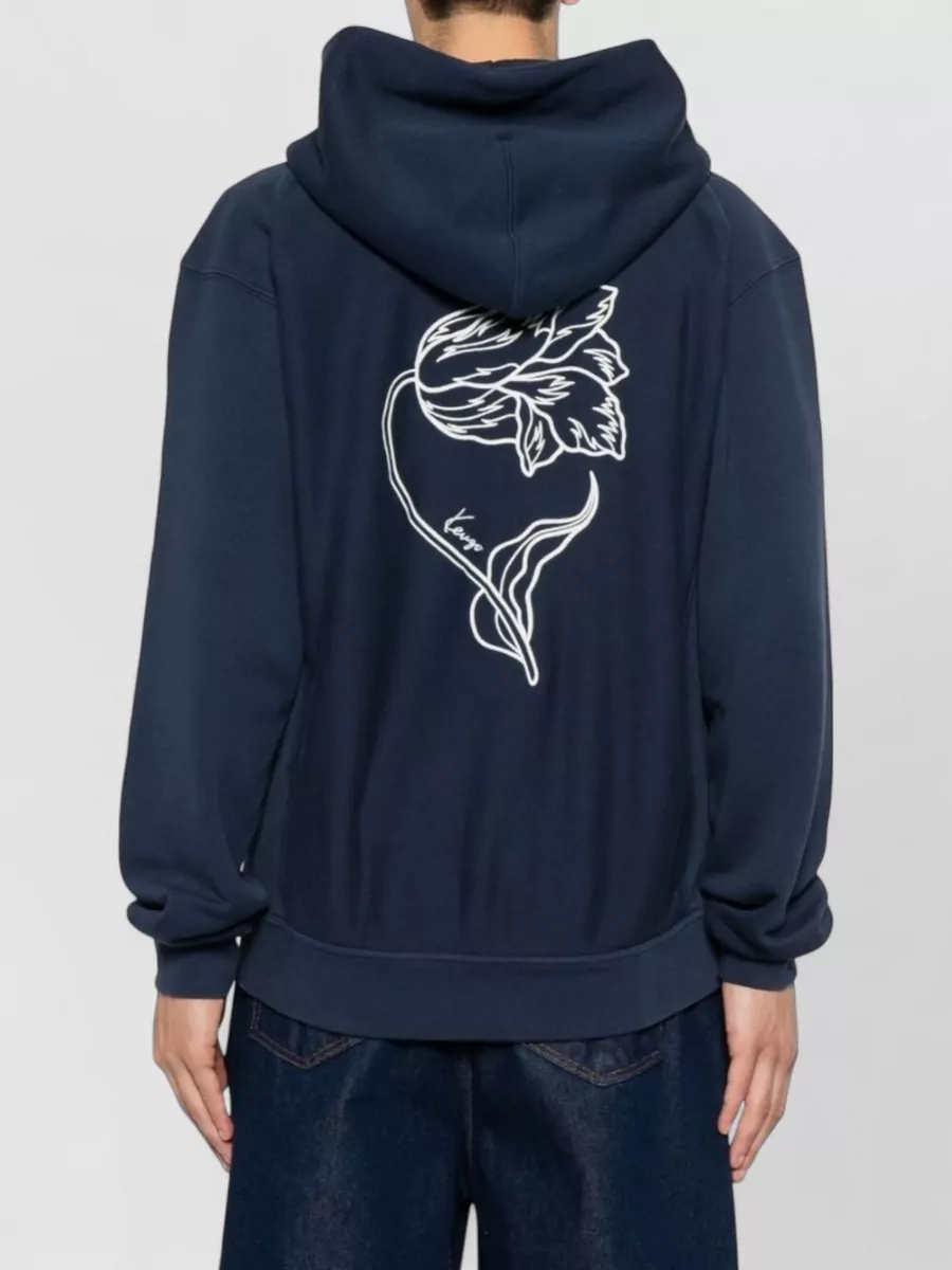 Kenzo Cotton Hooded Zip Sweatshirt
