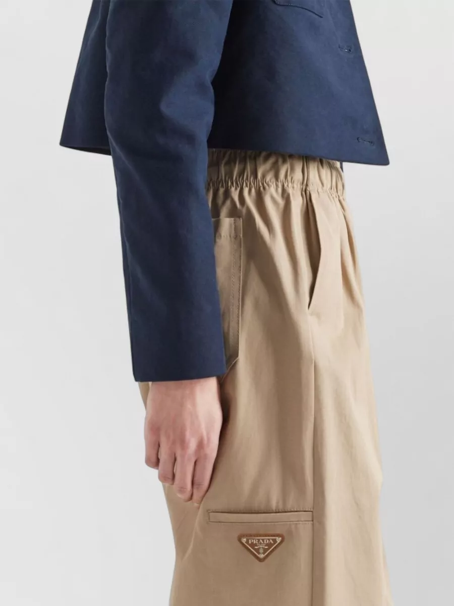 Prada Cotton Wide-Leg Trousers