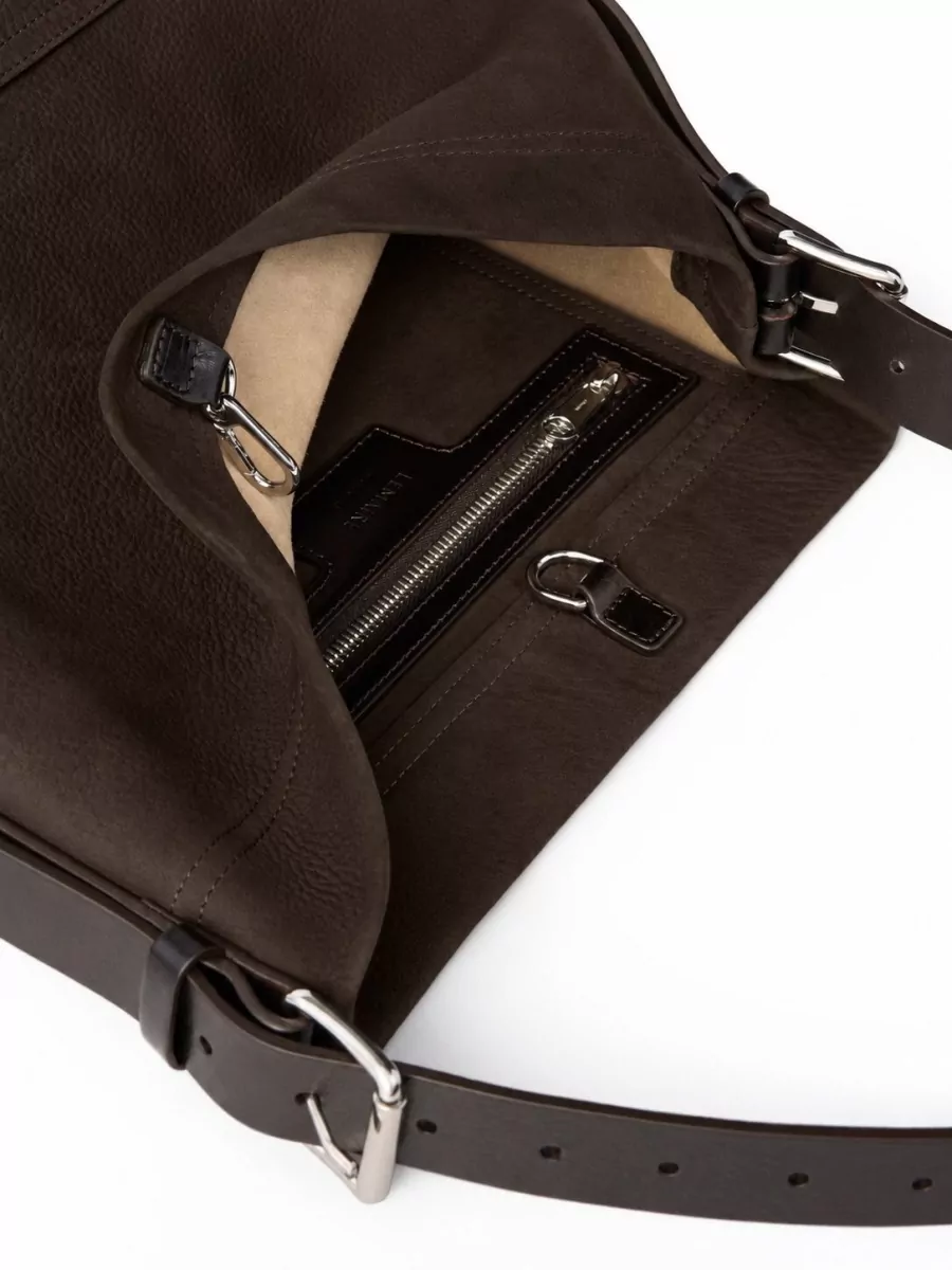 Lemaire Calf Leather Small Belted Tote Bag