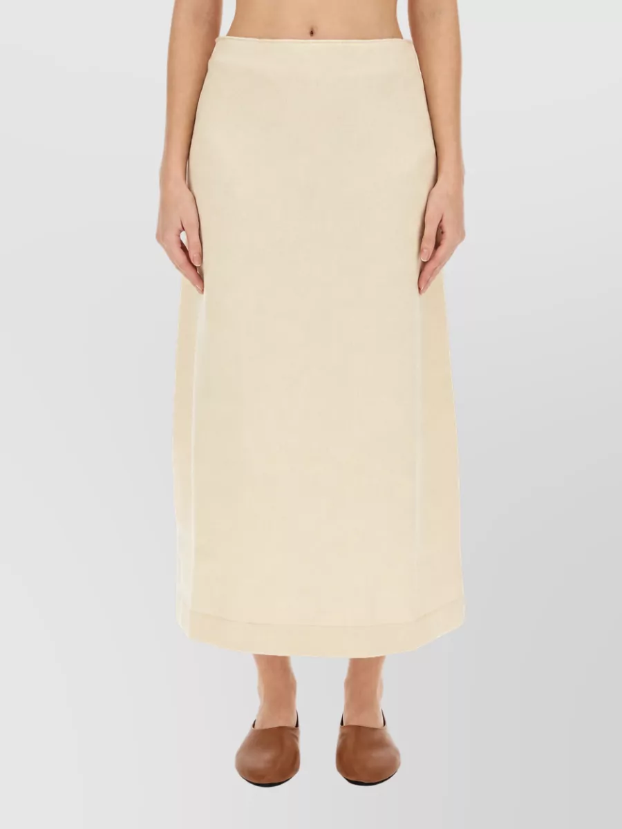 Jil Sander wool asymmetric midi skirt