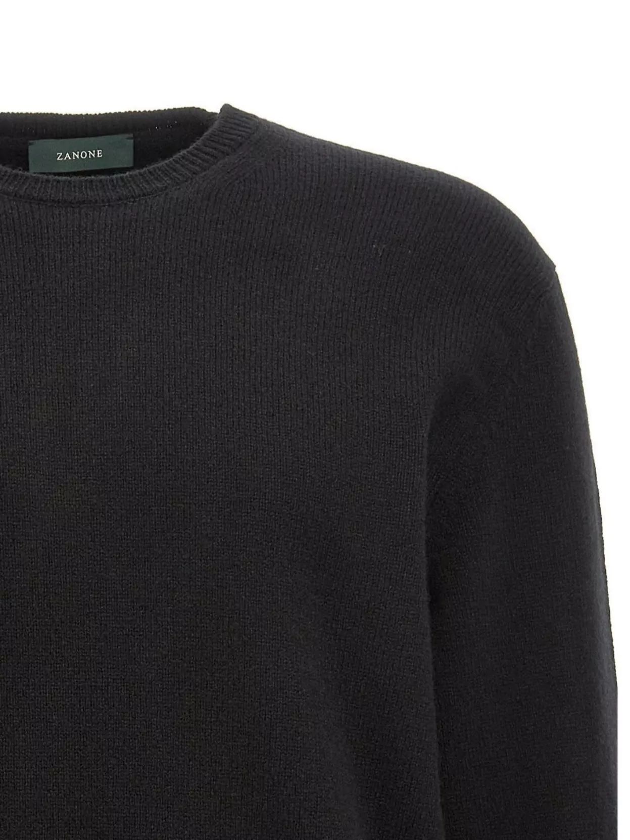 Zanone Ribbed Crewneck Sweater With Long Sleeves