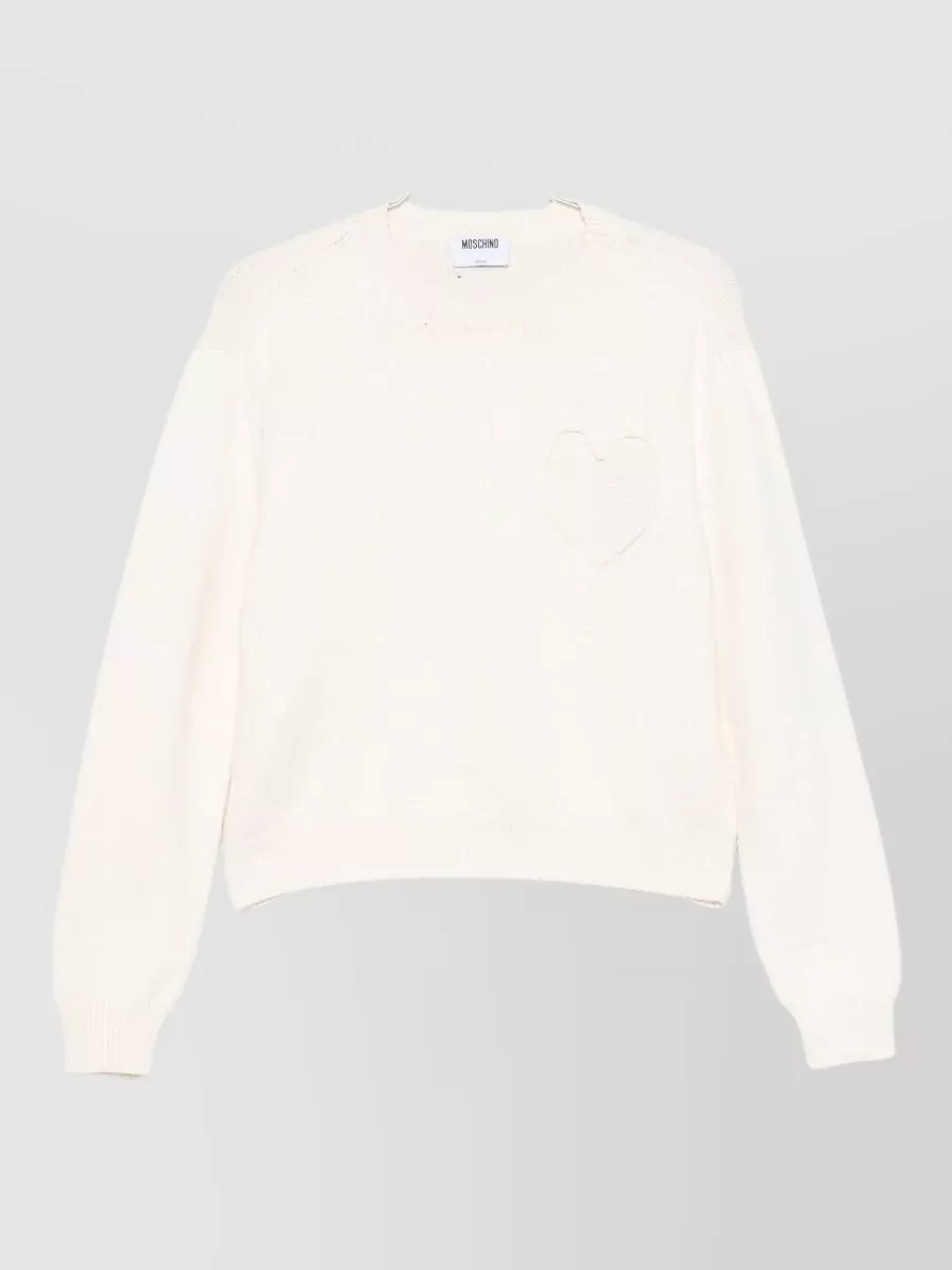 Moschino ribbed-knit heart-motif sweatshirt
