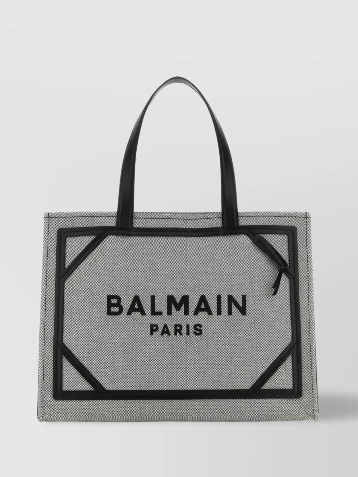 Shop Balmain Canvas B-army Shopping Bag