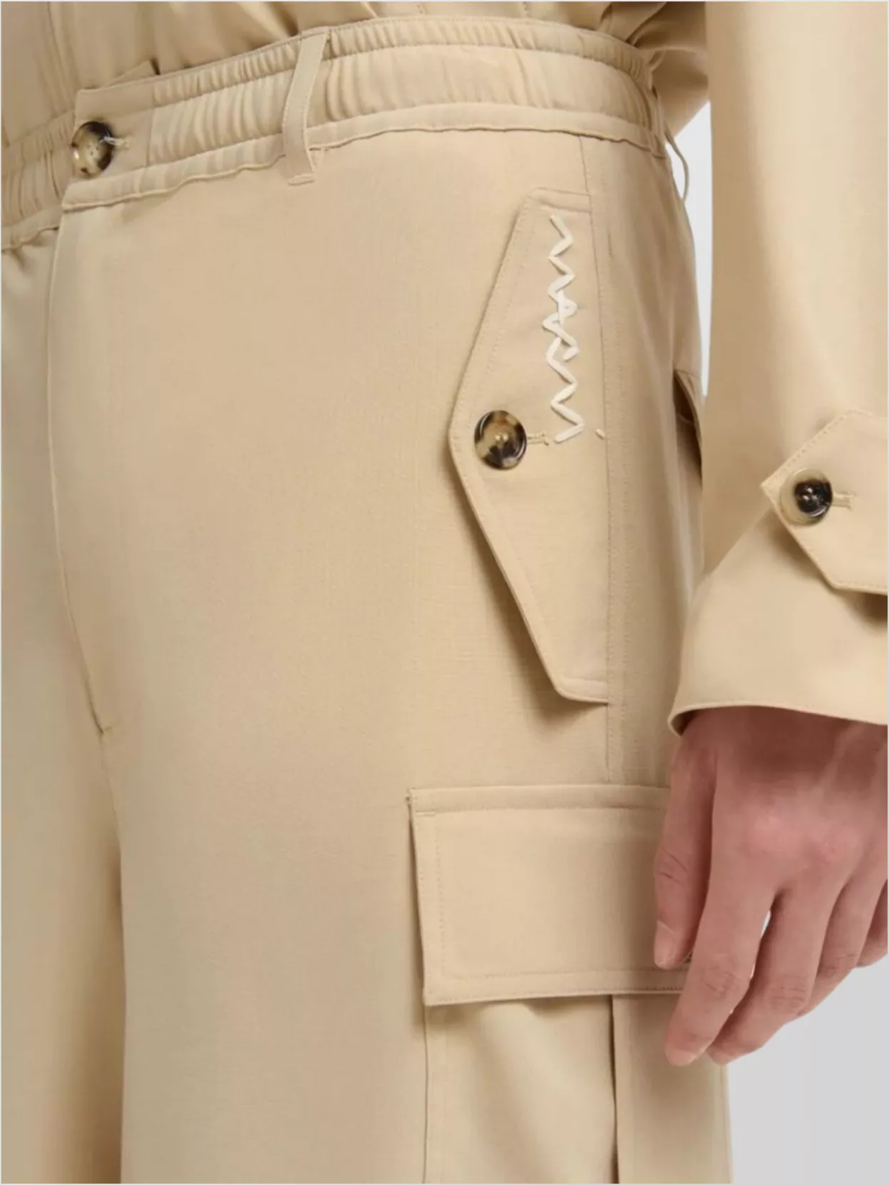 Marni Wide-Leg Trousers Cargo Pockets