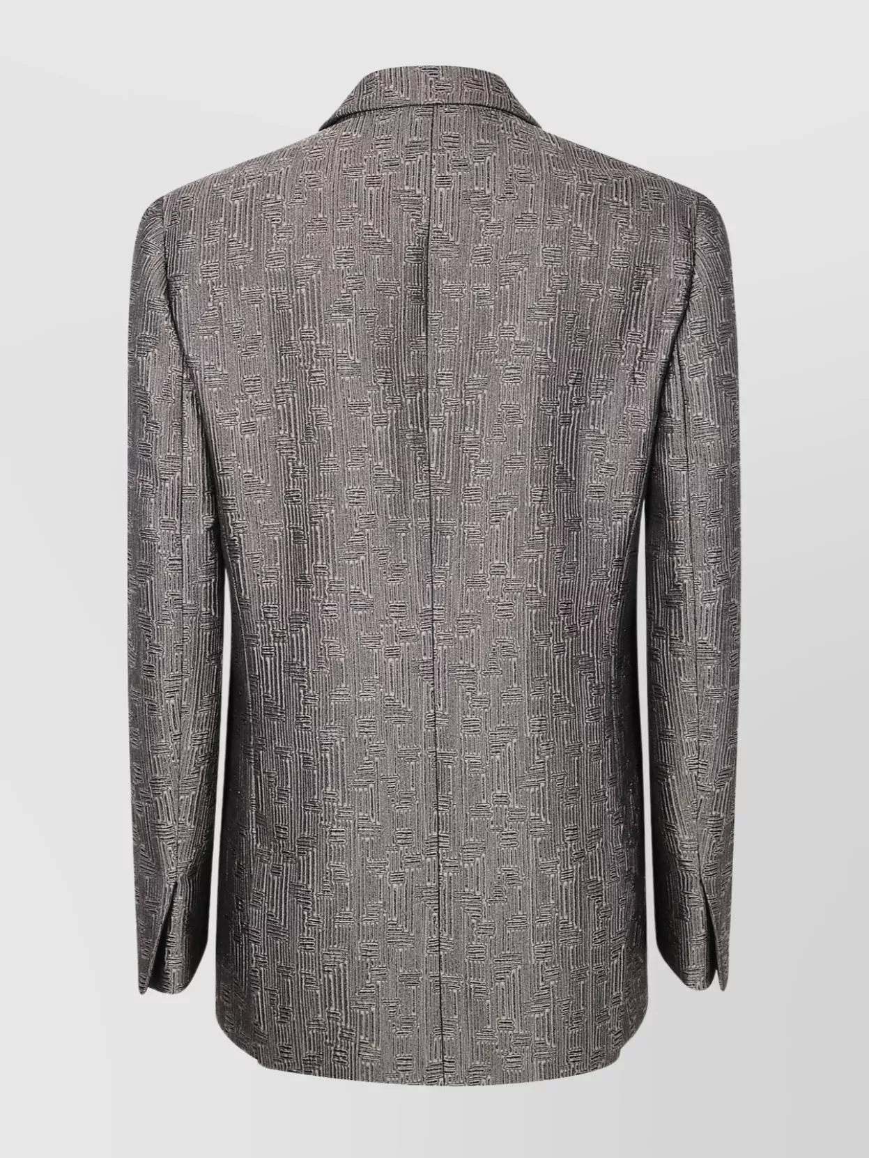 Giorgio Armani Textured Fabric Tailored Jacket In Brown
